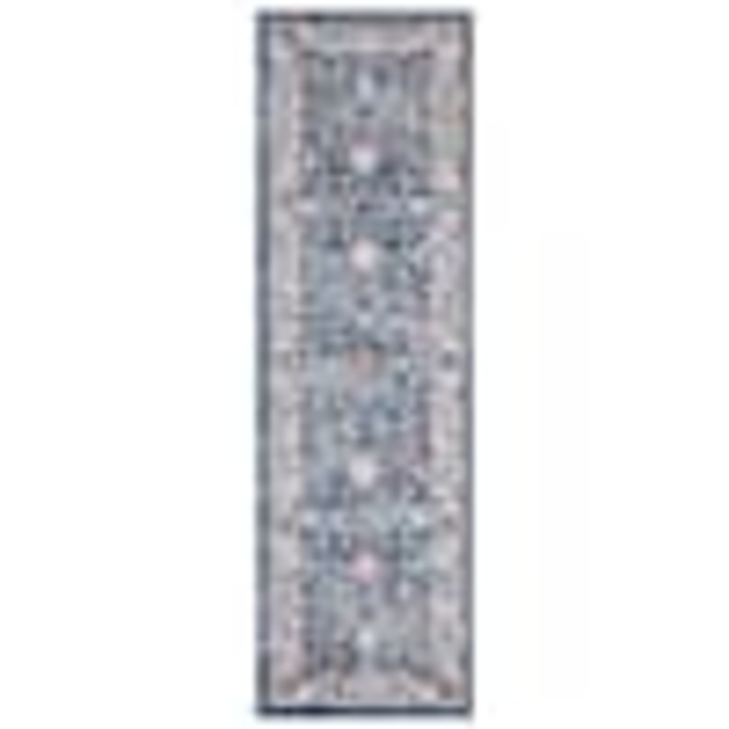 Concord Global Trading Vintage Collection Istanbul Navy 2 ft. x 7 ft. Border Runner Rug 72342