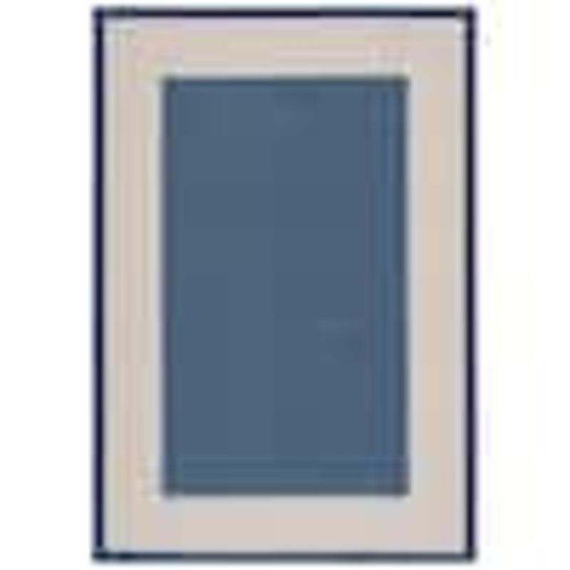 SAFAVIEH Courtyard Navy/Beige Doormat 2 ft. x 4 ft. Border Solid Color Indoor/Outdoor Area Rug CY7987-25821-2