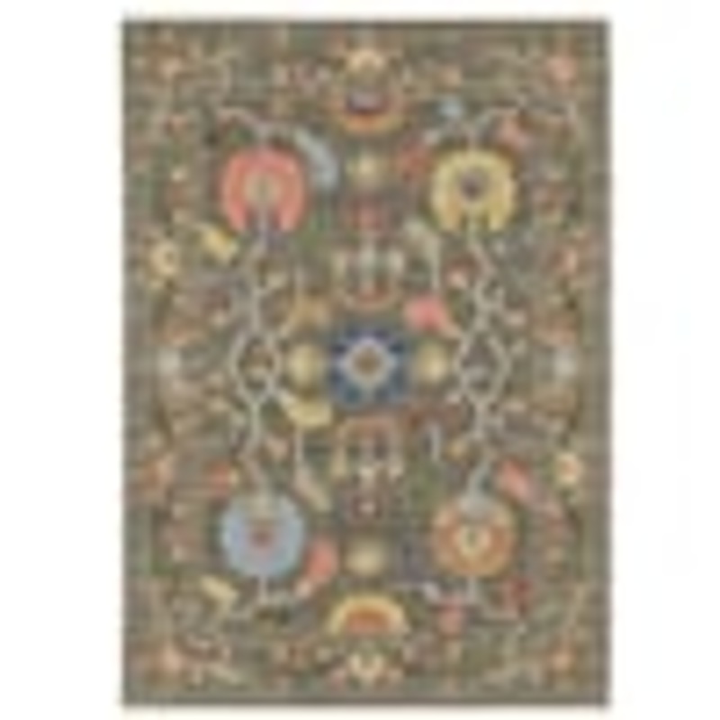 AVERLEY HOME Lavista Gray/Multi-Colored 5 ft. x 8 ft. Persian Oriental Wool/Nylon Blend Indoor Area Rug 741477