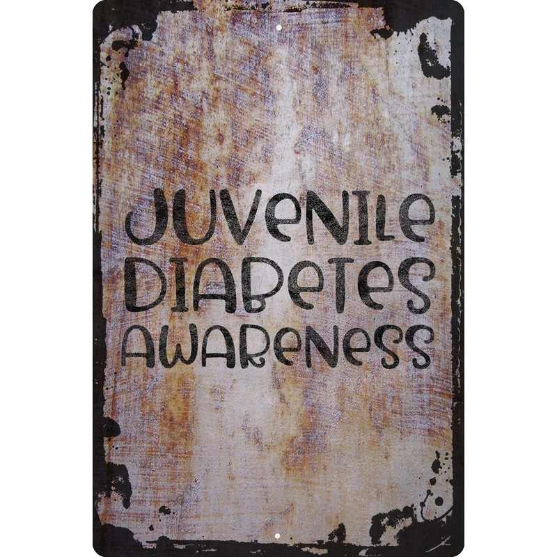 Juvenile diabetes awareness type 1 health insulin Beige Wall Art Decor Funny Gift 12 x 18 Inch