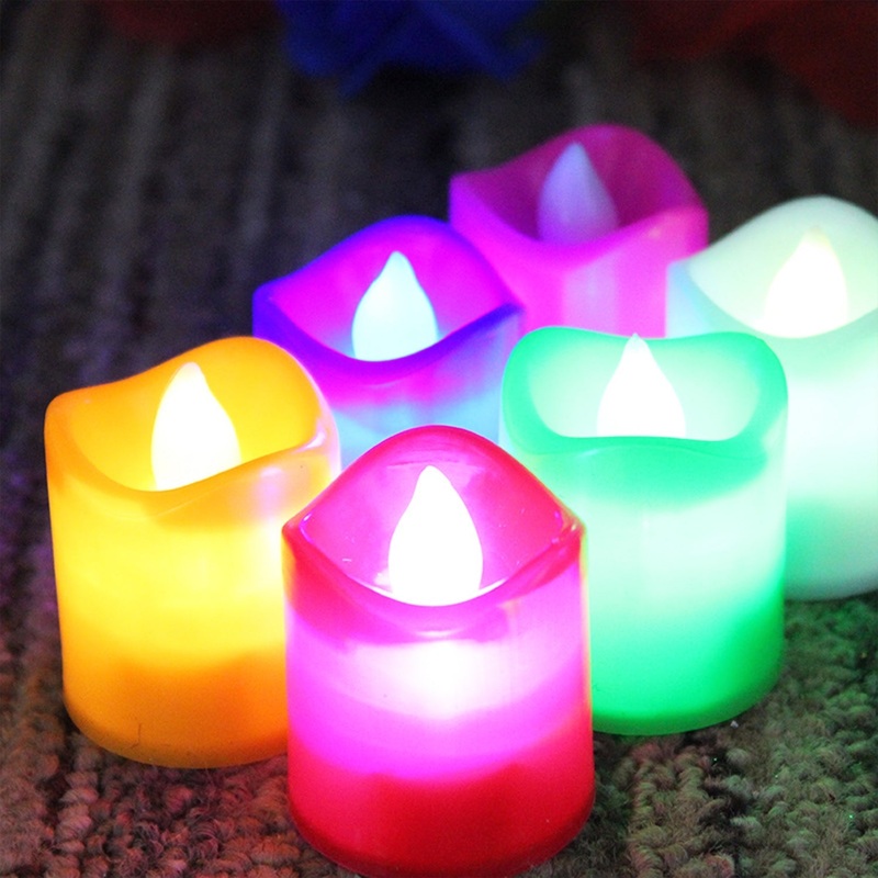 6425 24Pcs Festival Decorative – LED Tealight Candles | Battery Operated Candle Ideal for Party, Wedding, Birthday, Gifts (Multi Color) UQ69878041051